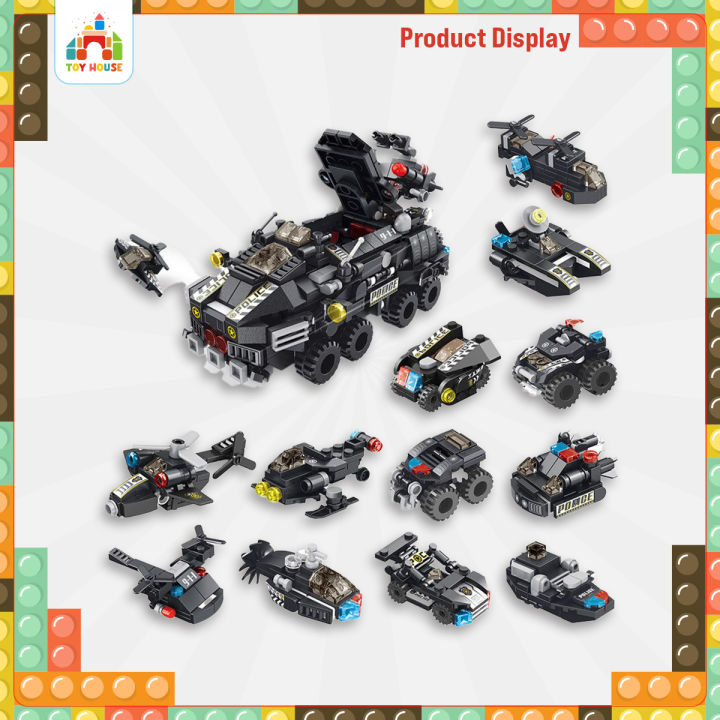 Toy%20House%20Panlos%20572%20Pcs%20Military%20Armored%20Car%20%2012%20in%201%20City%20Building%20Block%20for%20Kids%2025%20Play%20Style%20-%20Image%204