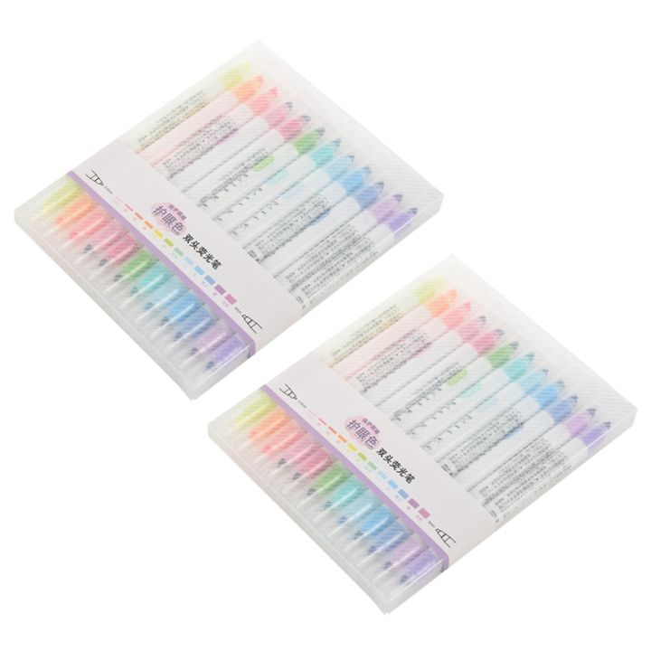 24%20Pcs/Set%20Japanese%20Stationery%20Zebra%20Mild%20Liner%20Double%20Headed%20Fluorescent%20Pen%20Fluorescent%20Marker%20Pen%20Highlighter%20Pen%20-%20Image%202