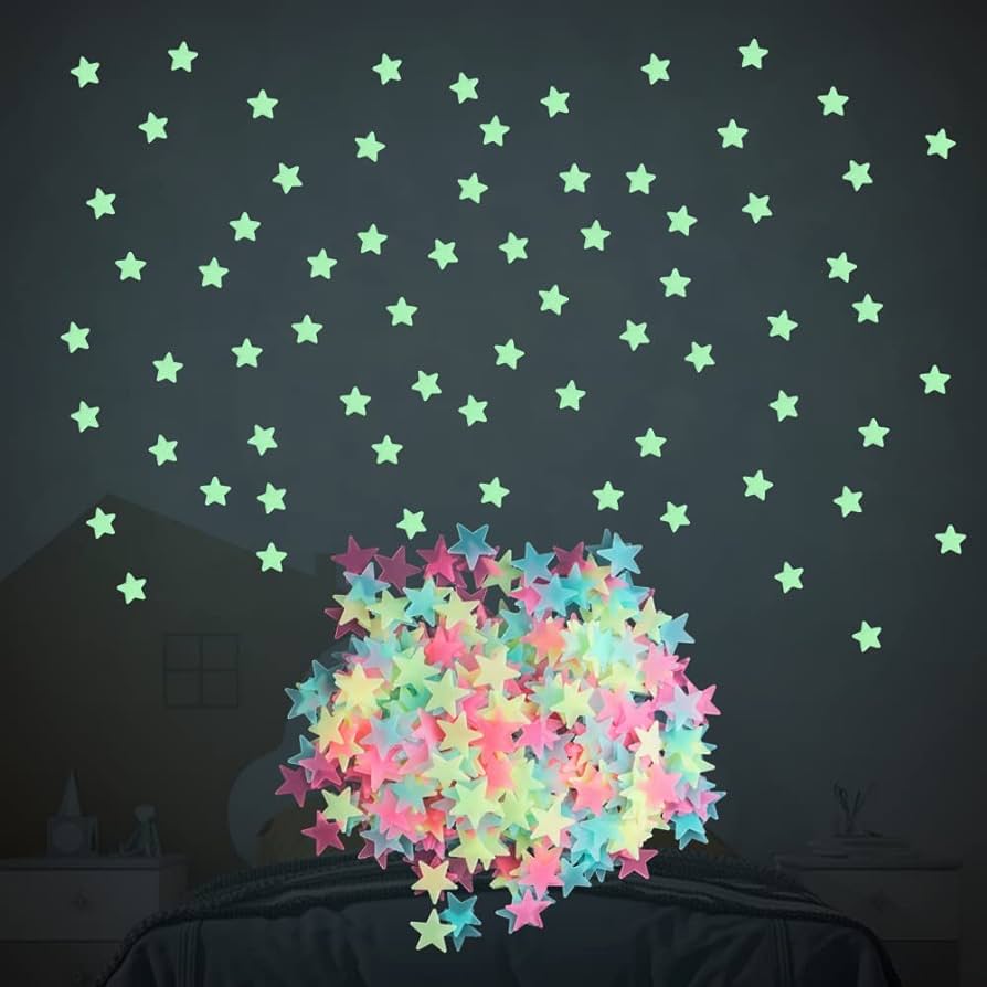 100 pcs. GLOWING MINI STARS - Maxmind