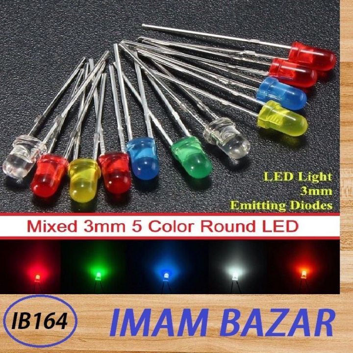 100Pcs-%203mm%20COLORFUL%20LED%20Mixed%203mm%205%20Color%20Round%20LED%20Light%20Emitting%20Diode%20Basic%20LED%20Green%20Red%20Yellow%20Blue%20White%20Light%20Bulbs%20For%20Electronics%20Project%20Indicator%20Front%20Panels%20Light%20DIY%20-%20Image%202