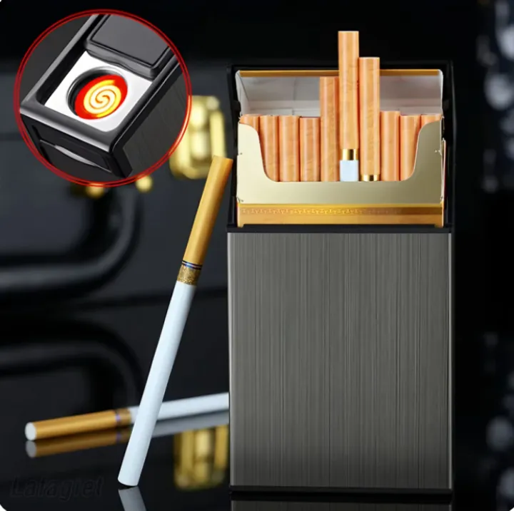 Small%20Cigarete%20Case%20Lighter%20Integrated%20USB%20Rechargeable%20Windproof%20Lighter%20Creative%20Split%20Cigarete%20Lighter%20Men's%20Gadget%20-%20Image%207
