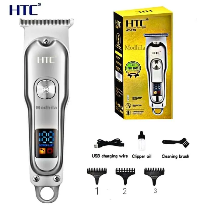 HTC AT-179 Beard Trimmer And Rechargeable Hair Clipper For Men | Daraz ...