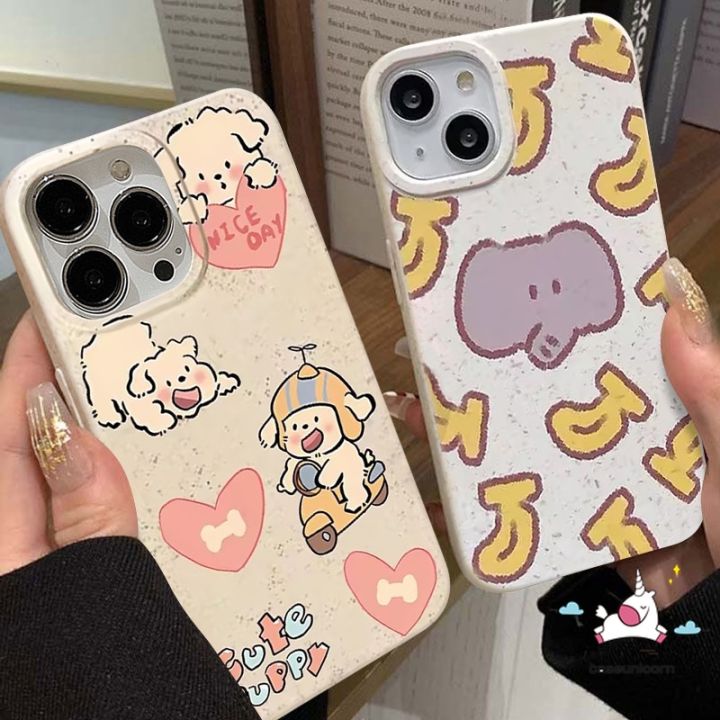 Pink Love Heart Puppy Bow Cartoon Banana Cute Elephant Casing Compatible For iPhone 7plus 15 XR 11 12 14 X 13 Pro Max 6S 8 15 6 7 Plus SE 2020 XS MAX Fashion Degradable Soft Case