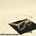 New Men Fashion Eyeglasses Best Reading glasses Classic New Design Transparent glass Best Premium Quality Man Endgame Cutout White -Eyeglass Glass Latest Trends Eye Glass Frame Unisex. 