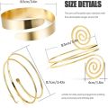 Simple Boho Coil Upper Arm Band Cuff Armlets for Women Girls Arm Bangle Adjustable. 
