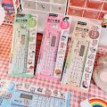 Multifunction Ruler & Calculator 2in1/Cute Cartoon Ruler Calculator Multifunctional Folding Ruler with Calculator 15cm Children's Ruler/Ultra-thin Calculator with Straight Ruler Wavy Ruler Multi function Calculator 15 cm Demon Slayer Anime Ruler. 