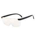 250 Degree Vision Glasses Magnifier Magnifying Eyewear Reading Glasses - Black. 