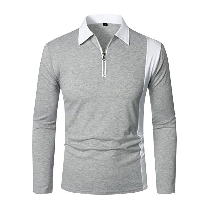 Men's%20Shirts%20Color%20Matching%20Fashion%20With%20Lapel%20Long%20Sleeve%20Shirt%20Two-color%20Splicing%20Shirts%20For%20Men%20Camisa%20Masculina%20Ropa%20Hombre%20-%20Image%202