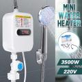 RX-021 Thermostatic Water Heater with Shower and LCD Screen, Boiler Hot Water Heater in 3 Seconds with 3500W.
