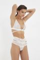 White lace polyester lingerie Set for women by Trendyol. 