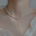 Fashionable Trendy Butterfly Pendant Pearl Choker Necklaces for Girls Simple Stylish - Pearl Adjustable Women Necklace Jewelry Accessories Gift for Women Simple New Collection 2025.