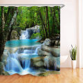 Practical 180x180CM 3D Waterfall Nature Scenery Wall Hanging Shower Curtain Bathroom.