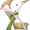 5 in 1 Adjustable mandoline slicer for Cooking & Meal Prep.Can cut slicing, strips,shredding and dicing Kitchen Veggie chopper Artifact Vegetable mandolin with adjustable stainless steel blades, vegetable slicer, onion slicer, non-slip base-Best Gadgets. 