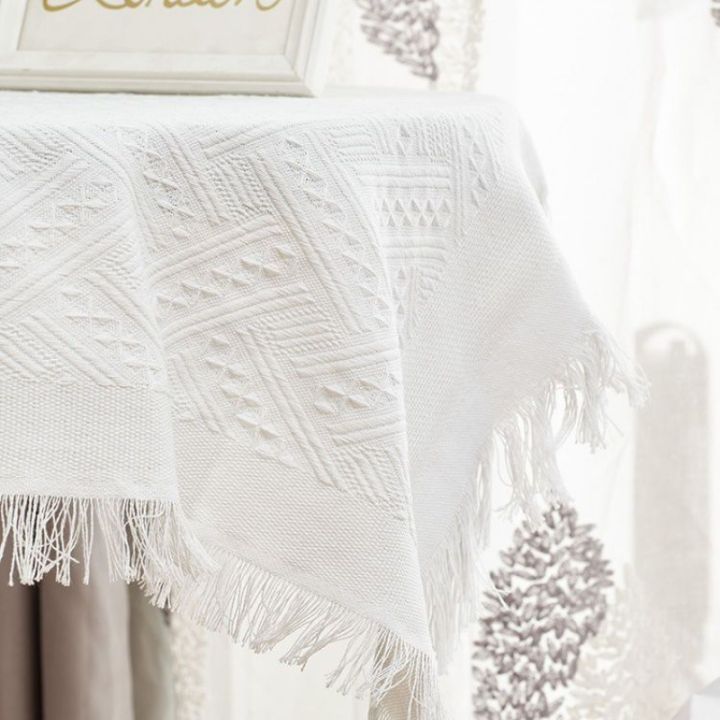 Tablecloth, ins, style, high-quality lace, photograph, dressing, dessert table, square table, dustproof round table, cover cloth, white coffee table