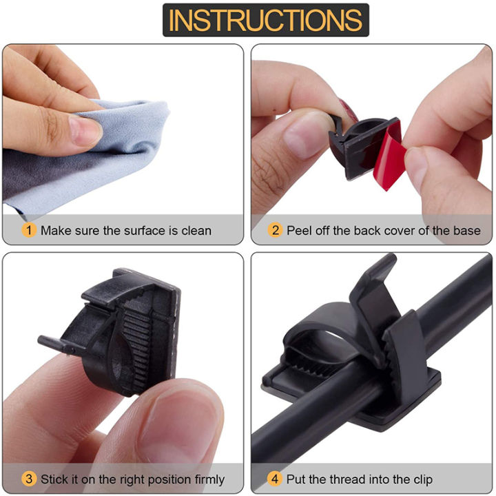 10Pcs%20Set%20Self%20Adhesive%20Cable%20Cords%20Organizer%20Clips%20/%20Desk%20Top%20Cable%20Wire%20Holders%20/%20Cable%20Line%20Management%20Tools%20/%20Wire%20Tie%20-%20Image%206