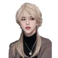 Wigs for Men Secondary Cos Wolf Tail Mullet Head Styling Medium Long Hair Trailing Tail. 