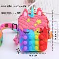 Silicone Pop it Fashion shoulder bag, coin purse, children's bag, cute messenger bag.