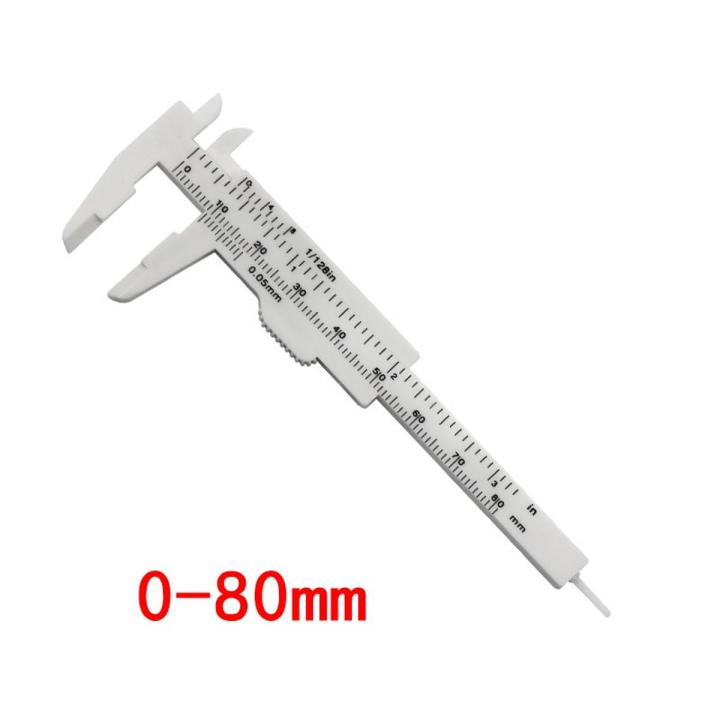 80mm Scale Ruler 0-80mm 0-150mm Double Rule Scale Plastic Vernier Caliper Measuring ...