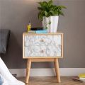 5 Miter Marble wall floor tiles sticker self adhesive white Marble Sheet for kitchen bed room.