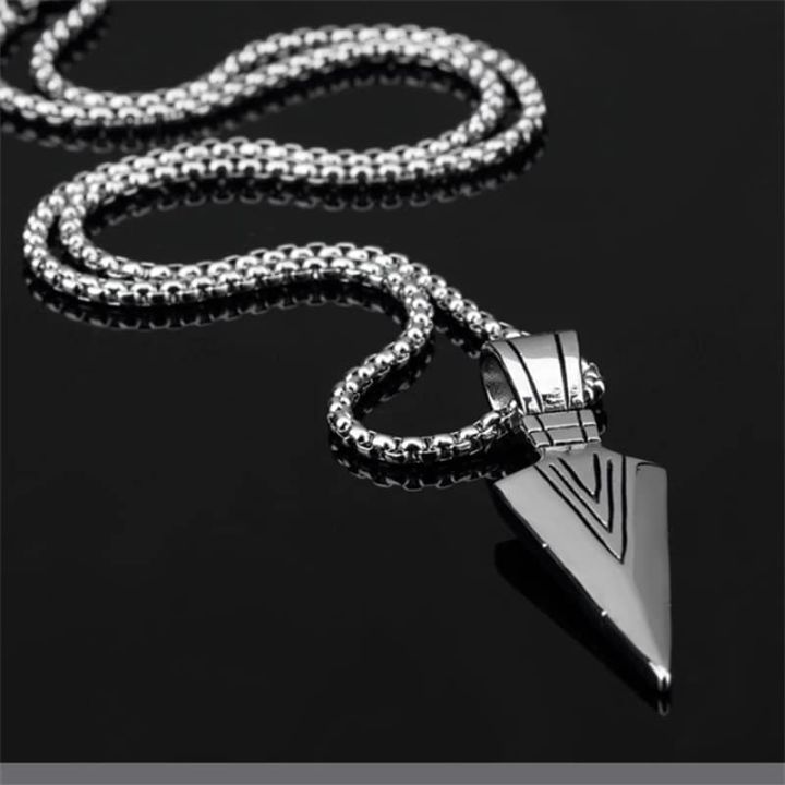 Arrow%20Necklace%20Stainless%20Steel%20Trendy%20Fashion%20Arrow%20Design%20Chain%20for%20Men%20-%20Image%202