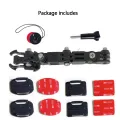 Adjustable Helmet Chin Mount for Gopro hero DJI OSMO Action 3 4 Insta360 X4 X3 Action Camera Accessories with double safety protection.