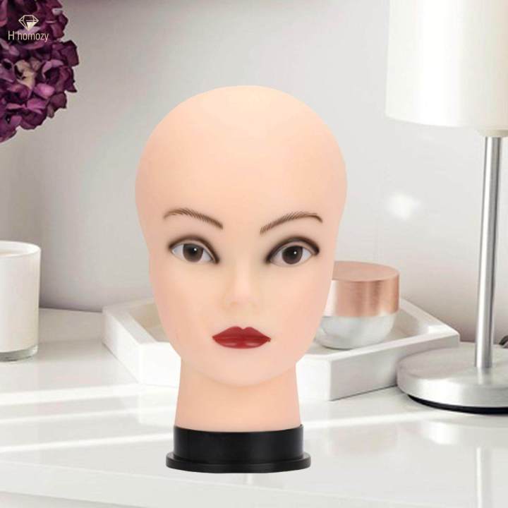 Bald Mannequin Head Freestanding Display Practice Display Head Model for Display Hat