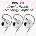 CCA C10 4BA+1DD Hybrid In Ear Earphone Hifi Running Sports Earphone 10 Drive Unit DJ Headset Noise Cancelling. 