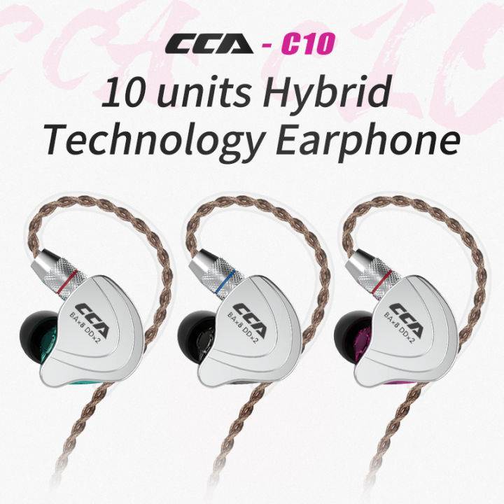 CCA%20C10%204BA+1DD%20Hybrid%20In%20Ear%20Earphone%20Hifi%20Running%20Sports%20Earphone%2010%20Drive%20Unit%20DJ%20Headset%20Noise%20Cancelling%20-%20Image%202