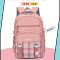 Elementary school bag for girls 4th, 5th and 6th grade nylon cloth plaid backpack Korean version large capacity backpack for junior high school students. 