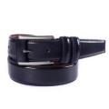 Black Leather Casual Belt For Men - Belt. 