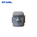 Creative Design Moai Case For Airpods 1 2 Air Pod 3 Pro Soft Silicone Cases Protect Earbud Full Cover Funny Toy Gift Cases. 