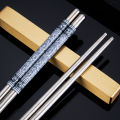 Stainless Steel Chopsticks Set - Reusable, Durable for Sushi & Chinese Cuisine - Perfect for Restaurants & Home Kitchens. 