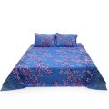 double king-size bedspread in various printed colors/ Double King Size (7 x 7.8 Feet) Cotton Red Color Flat Type Hand Washable Bed Sheet Set With Matching 2 Pillow Covers.