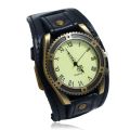 Boho Handmade Sew Wide Belt Strap Leather Men Pointer Watch Bracelets For Women Male Punk Vintage Jewelry.