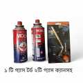 Buten Gas Torch Welding BBQ Gas Cana with Lighter Burner - Upscaled Quality ( 1 Pcs Gas Torch 2 Pcs Gas Can ).
