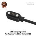 Realme TechLife Watch S100 Magnetic Charging Cable High Quality USB Charger Cable USB Charging Cable Dock Bracelet Charger For Realme TechLife Watch S100 Smart Watch. 