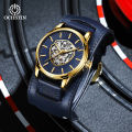 Ochstin brand fashion business, luxury, leather strap, waterproof, automatic mechanical men's watch. 