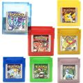【Hey my home】Video Game 16 Bit Pokemon Game Console Card Series Blue Green Silver Crystal Yellow Red Version. 