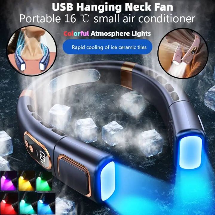 Hanging Neck Fan Portable Air Conditioner USB Rechargeable Air