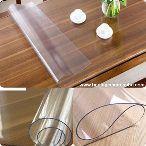 1mm Thick 24 x 48 Clear Vinyl Table Protector Cover Wipeable Easy Heat Resistant Writing Desk Dining - Minimalistic Sophistication