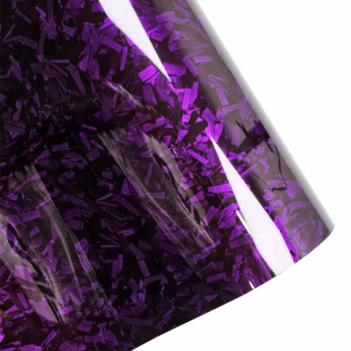 20/30/40/50cm*152cm Glossy Purple Crystal Forged Carbon Fiber Vinyl Film Motorcycle Stickers Decals Auto Accessories Wrap Foil