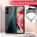 Pikkme Vivo Y28 Back Cover | PC + TPU Transparent Soft case| Flexible Shockproof Back Cover| Hybrid Crystal Clear Transparent Case for Vivo Y28 4g (Transparent). 