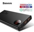 Baseus 20000mAh 22.5W Adaman Digital Display Quick Charger Power Bank Fast Charging - Black By Elover. 