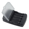 4 slots Smart USB Battery Charger for Rechargeable Battery AA AAA AAAA 1.5V Alkaline 14500 10440 16340 10440 3.2V LiFePo4 charge.