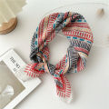 Fashion Cotton Scarf Women Floral Print Neckerchief Small Headscarf Hijab Scarves Female Cute Bandana Head Scarfs Ladies 55x55cm. 