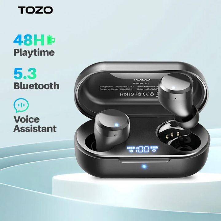 Bluetooth Headphones Tozo Earbuds T12 TOZO 2025 Mini Wireless