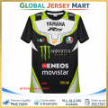 Yamaha MotoGP Monster Energy Jersey 2024/25 – VR46 Edition – Short Sleeve Racing T‑Shirt – Black/Green Track Fan Wear.