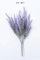1 stick flocking lavender simulation home decoration  plant artificial flower wedding decoration flower bouquet. 