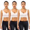 SIMIYA Women Sports Bras Seamless Comfortable Fitness Yoga Bra with Removable Pads Push Up Gym Breathable Wire Free Vest Top Bra.