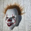 Unique Design Halloween Cos Pennywise PVC Mask for Haunted Parts and Events, Halloween Horror Character Mask.